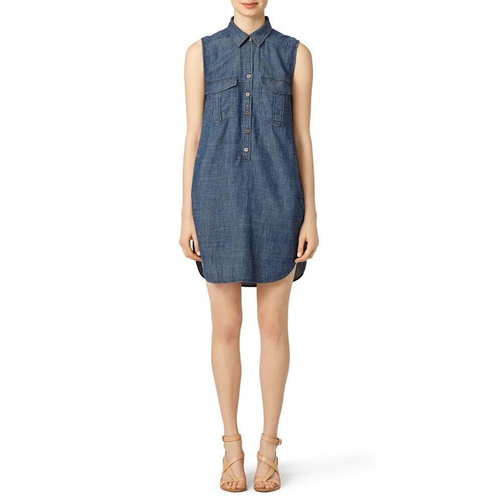 Trina Turk Denim Linen Blend Jamille Dress 12